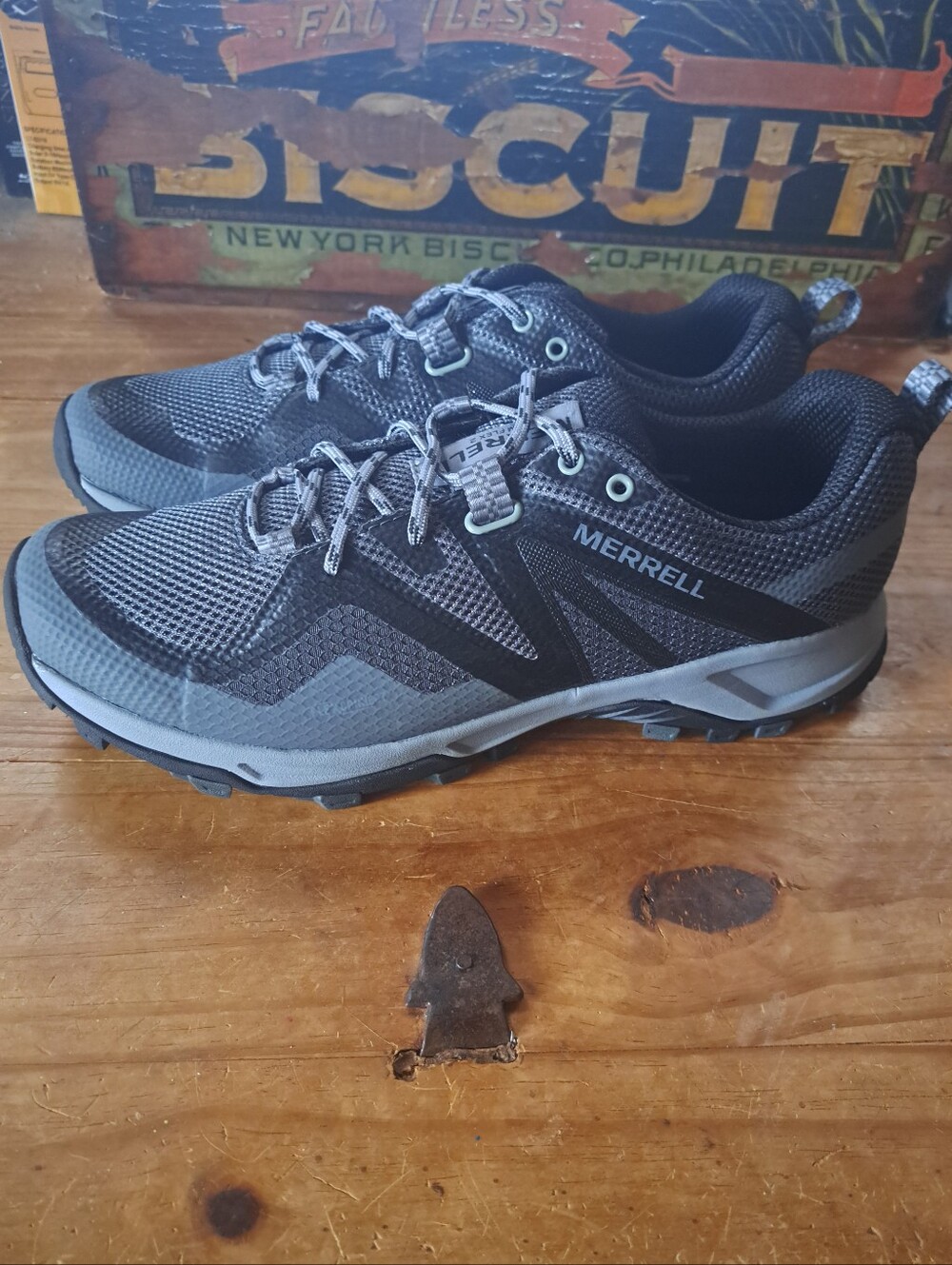 NEW Merrell MQM Flex 2 Hiking Shoes Men's Size 10.5 Black Granite Low Top J03423